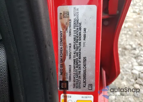 2020 Chevrolet Spark Ls from USA, damaged, VIN KL8CB6SA5LC407825